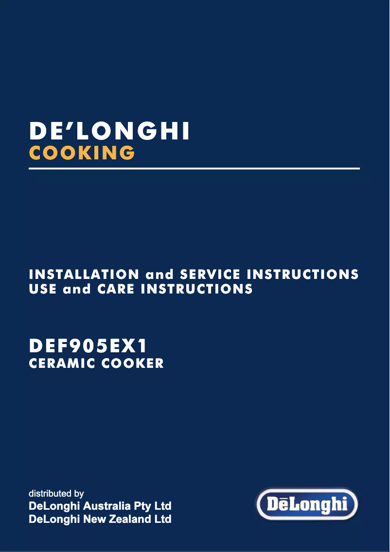 Página 1 del manual Manual de usuario DeLonghi DEF905EX1