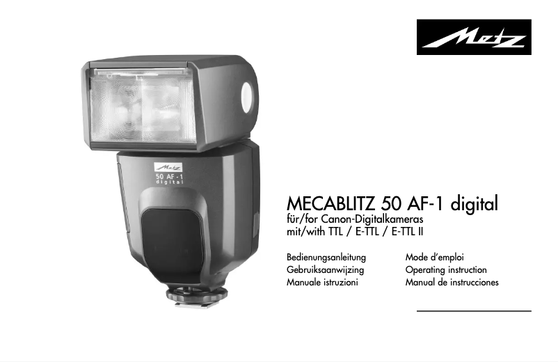 Página nº 1 - Manual de usuario Metz Mecablitz 50 AF-1 digital
