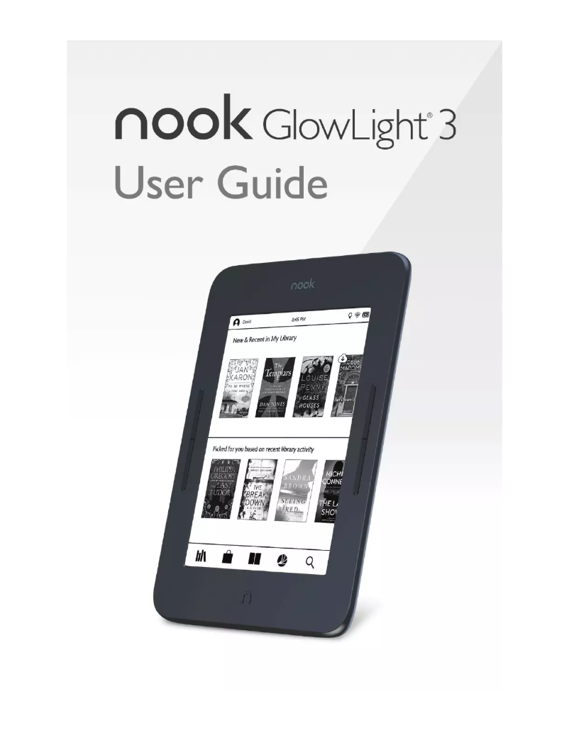 Página 1 del manual Manual de usuario Barnes & Noble Nook GlowLight 3