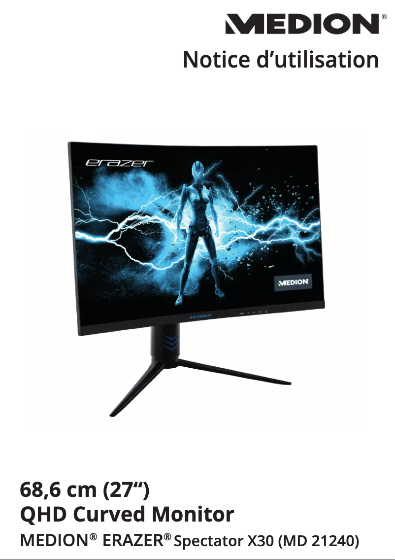 Imagen de la primera página del manual del dispositivo ERAZER Spectator X30 (MD 21240)