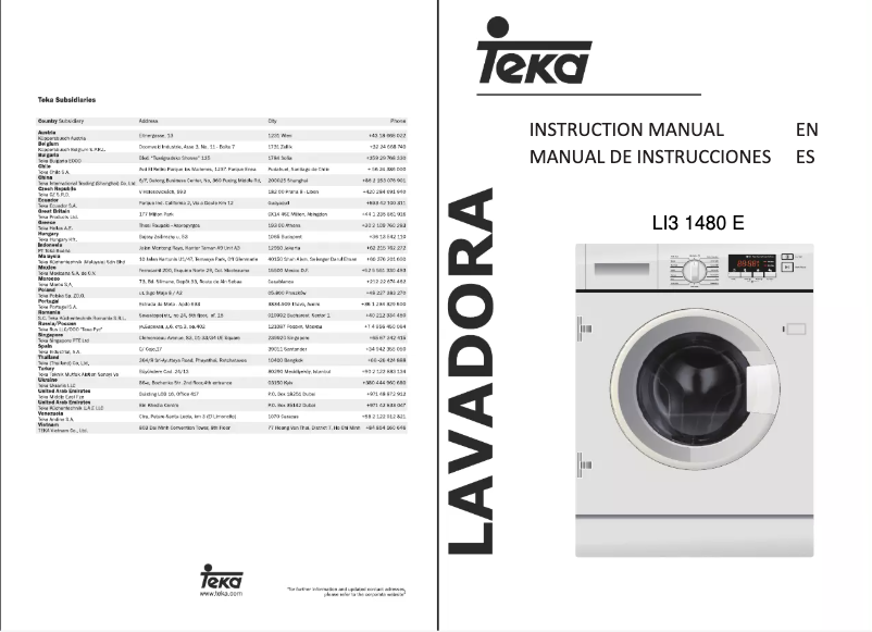 Imagen de la primera página del manual del dispositivo LI3 1480 EU