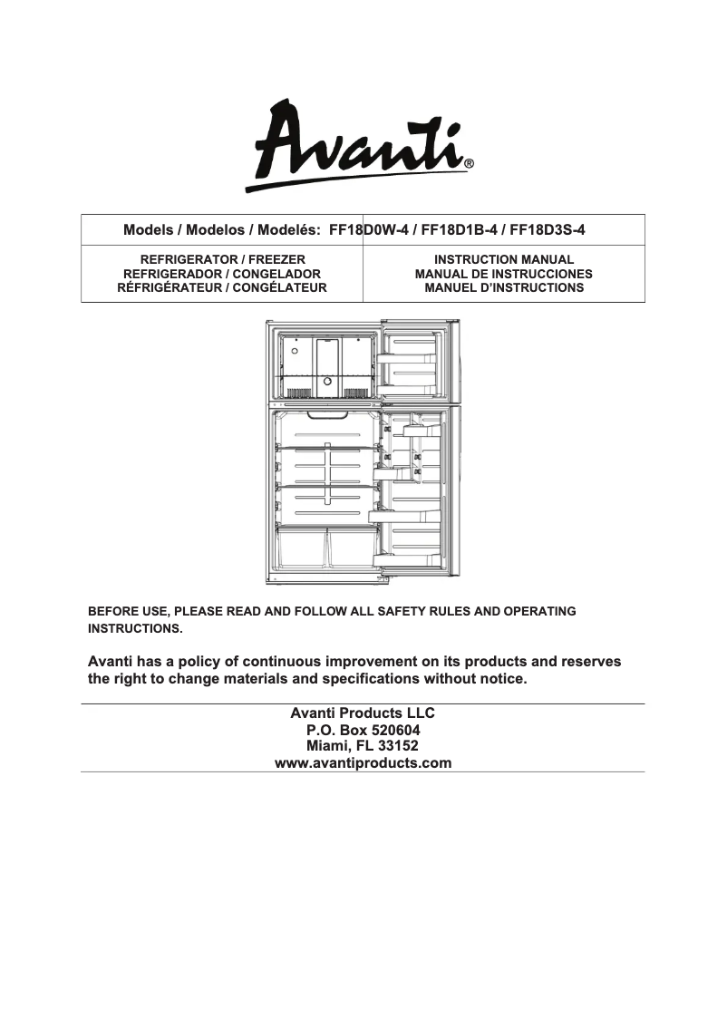 Imagen de la primera página del manual del dispositivo FF18D3S-4