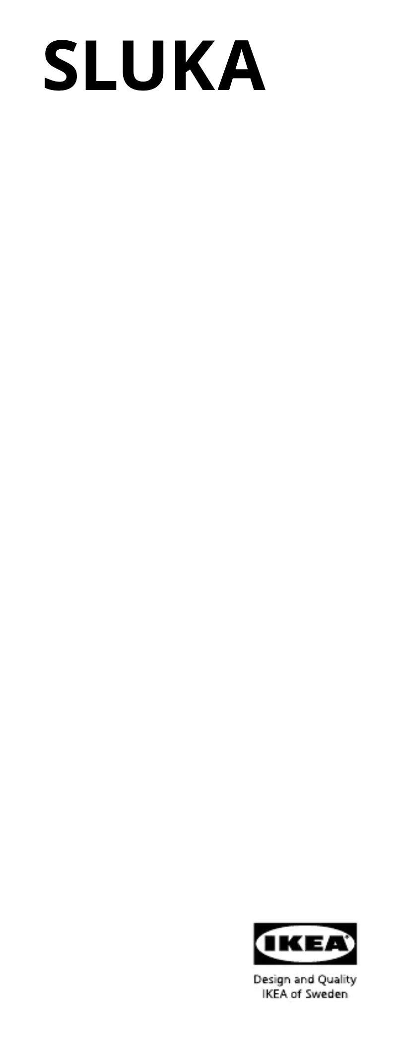 Página 1 del manual Manual de usuario Ikea SLUKA 301.634.63
