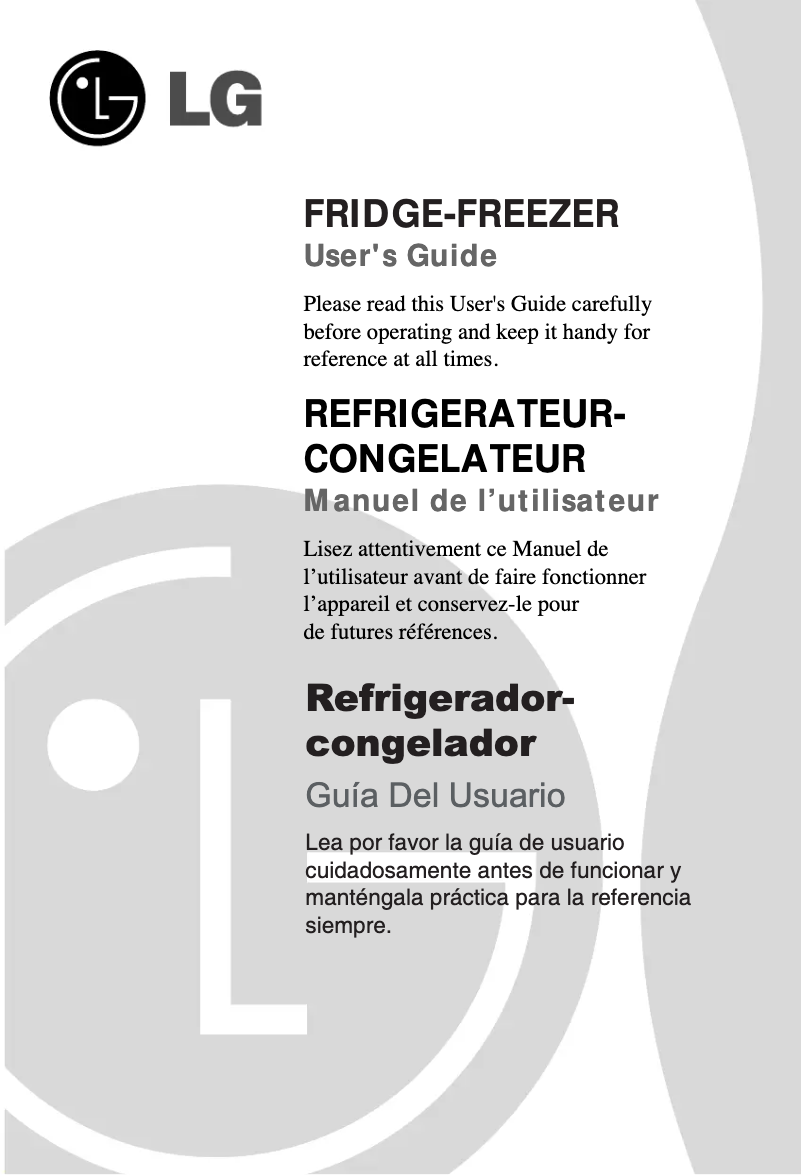 Imagen de la primera página del manual del dispositivo GC-154SQW