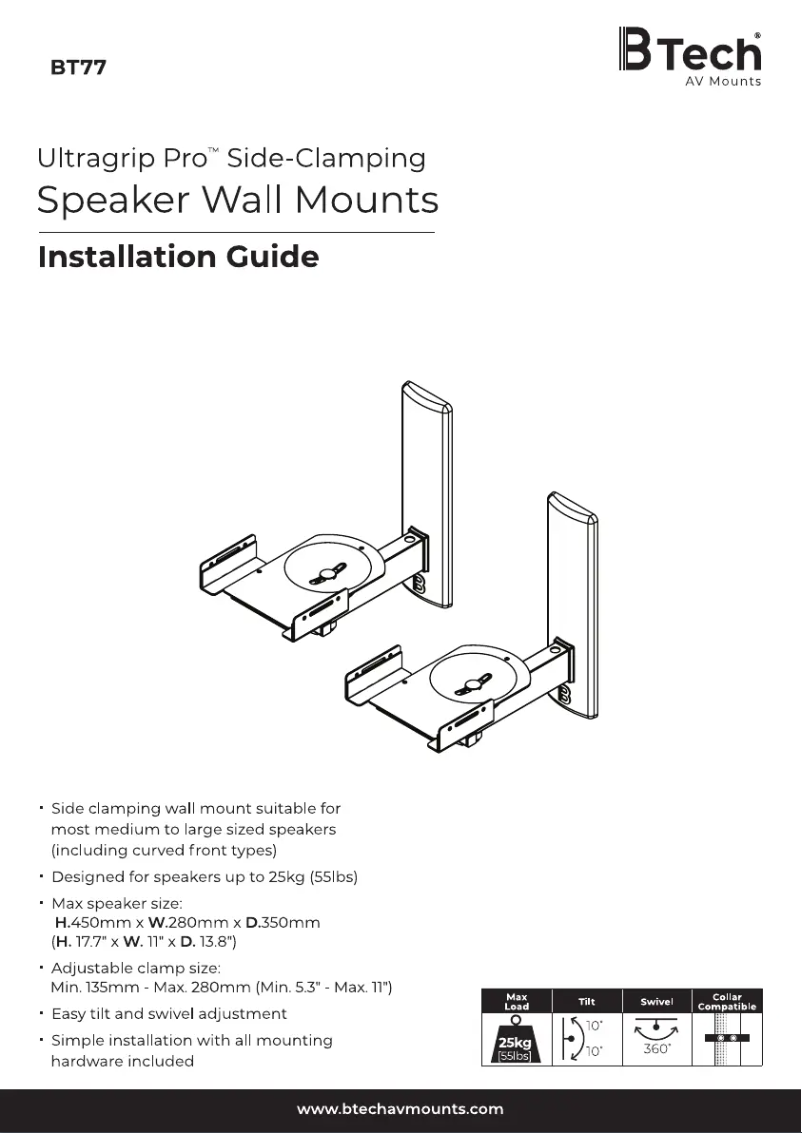 Página nº 1 - Guía de instalación B-Tech BT77