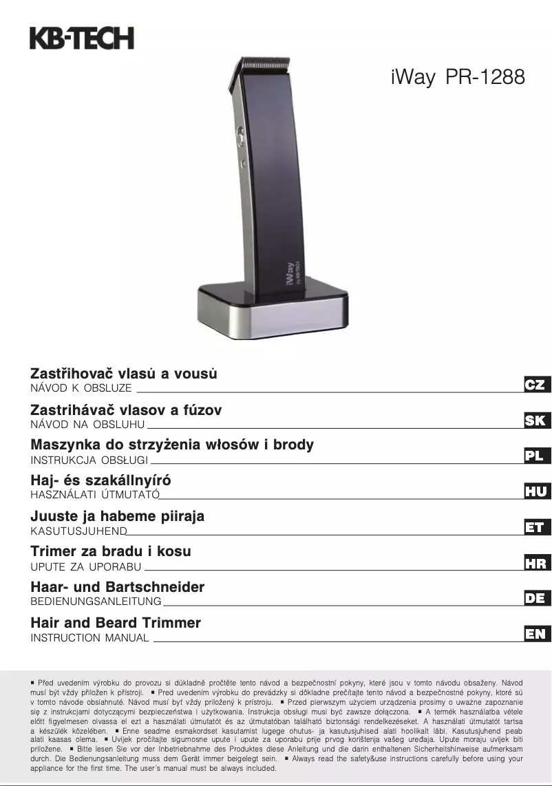 Página 1 del manual Manual de usuario KB-TECH PR-1288