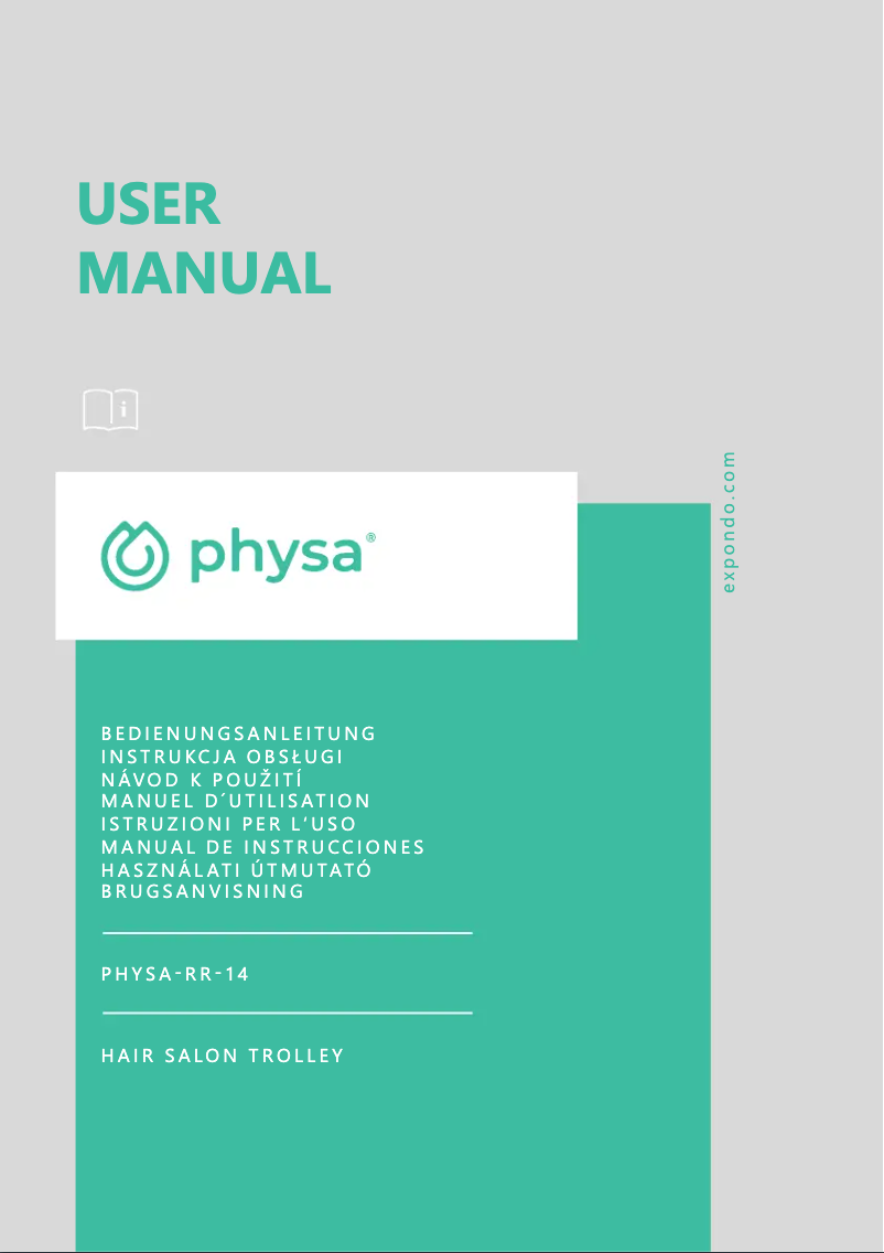 Imagen de la primera página del manual del dispositivo PHYSA-RR-14