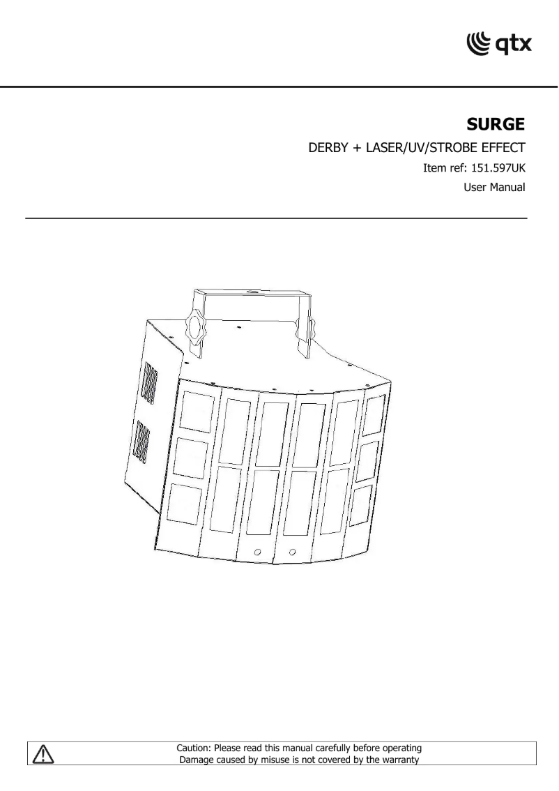 Imagen de la primera página del manual del dispositivo SURGE