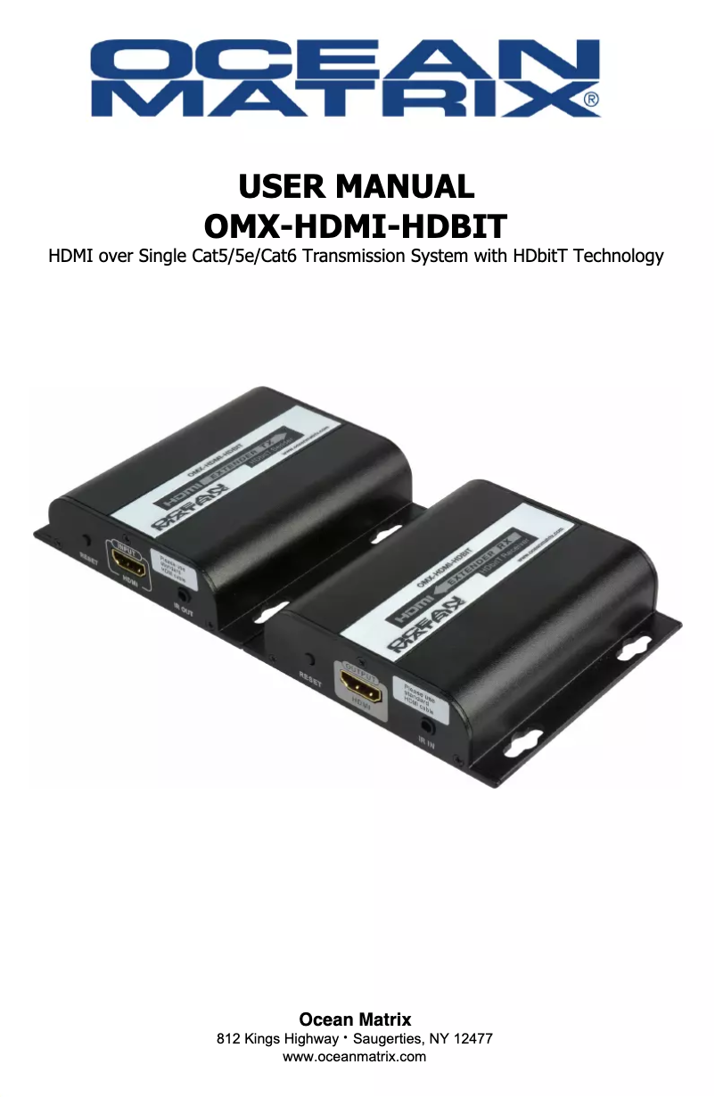 Imagen de la primera página del manual del dispositivo OMX-HDMI-HDBIT