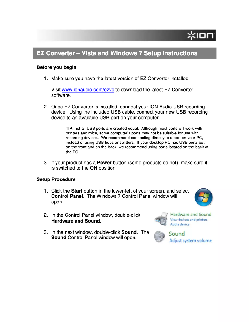 Imagen de la primera página del manual del dispositivo PT01USB