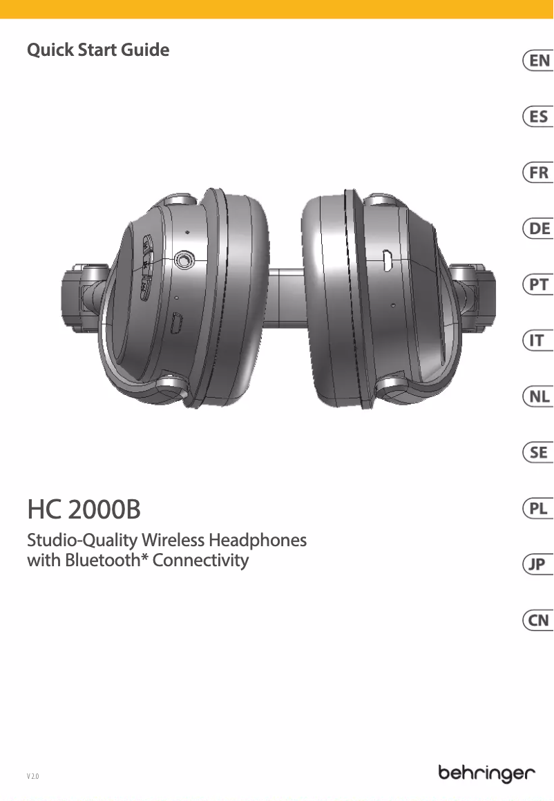 Imagen de la primera página del manual del dispositivo HC 2000B