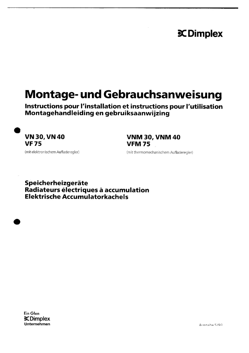 Imagen de la primera página del manual del dispositivo VN40