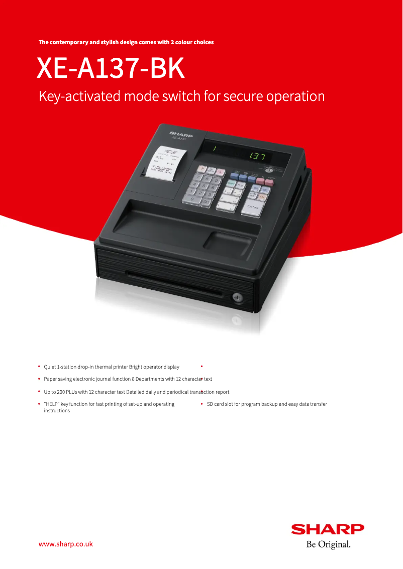 Imagen de la primera página del manual del dispositivo XE-A137-BK