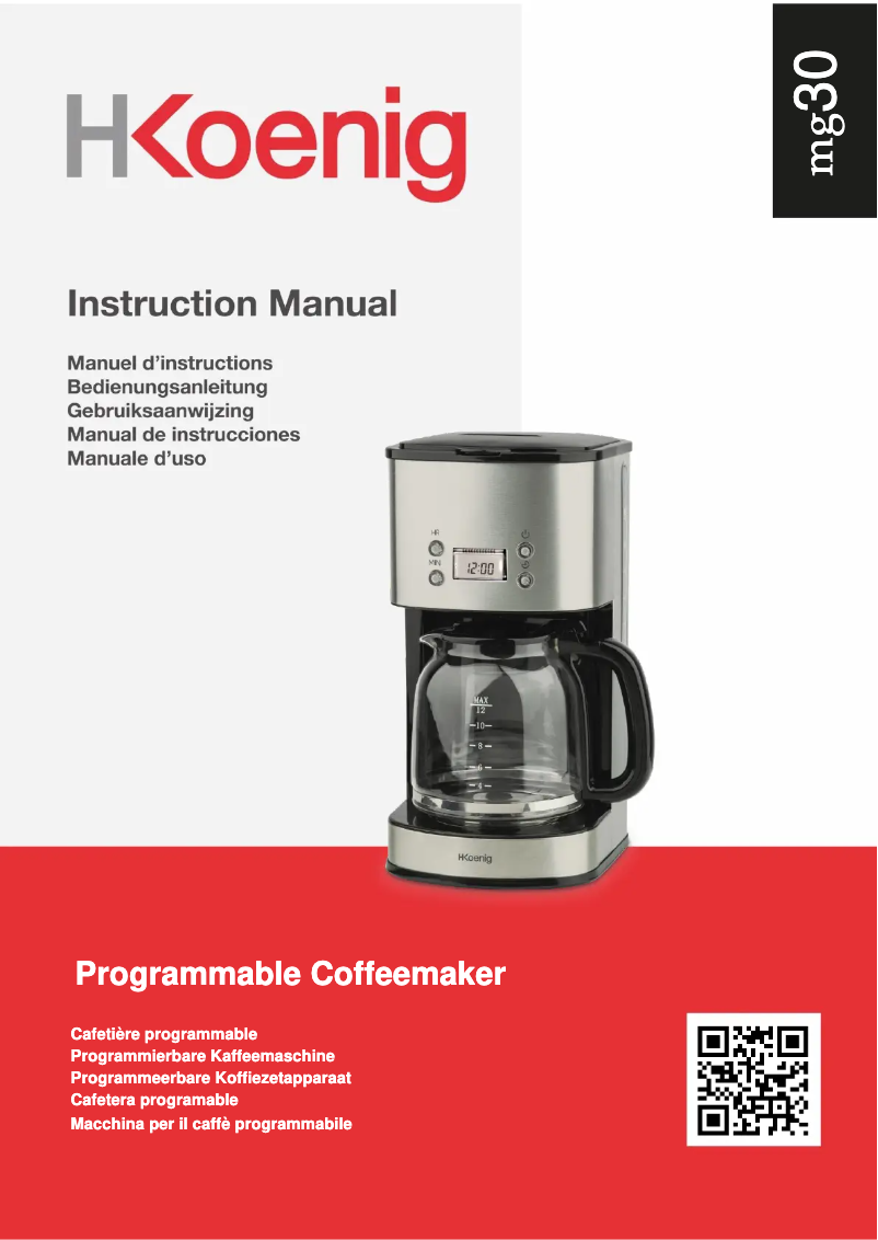 Imagen de la primera página del manual del dispositivo MG30