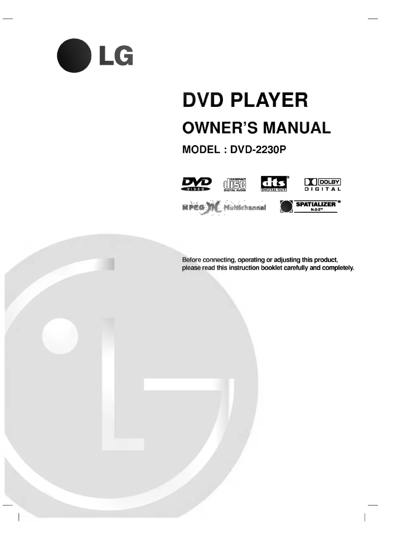 Página nº 1 - Manual de usuario LG DVD-2230P