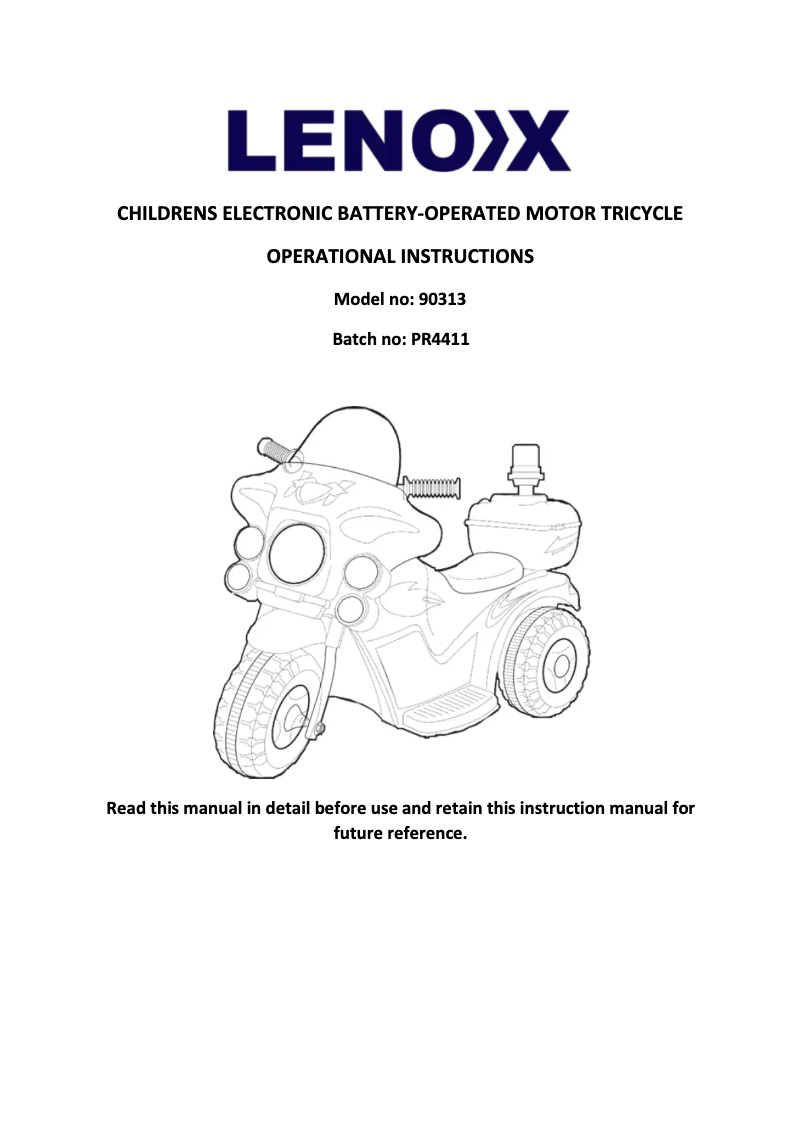 Imagen de la primera página del manual del dispositivo 90313
