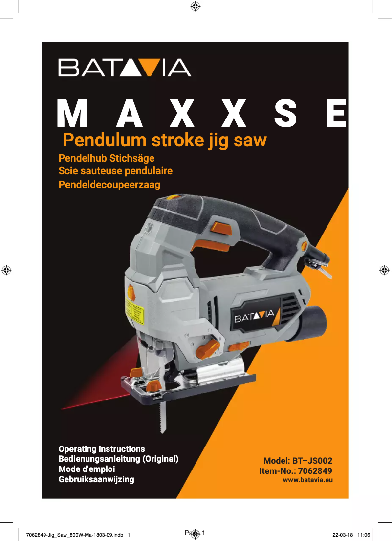 Imagen de la primera página del manual del dispositivo BT–JS002