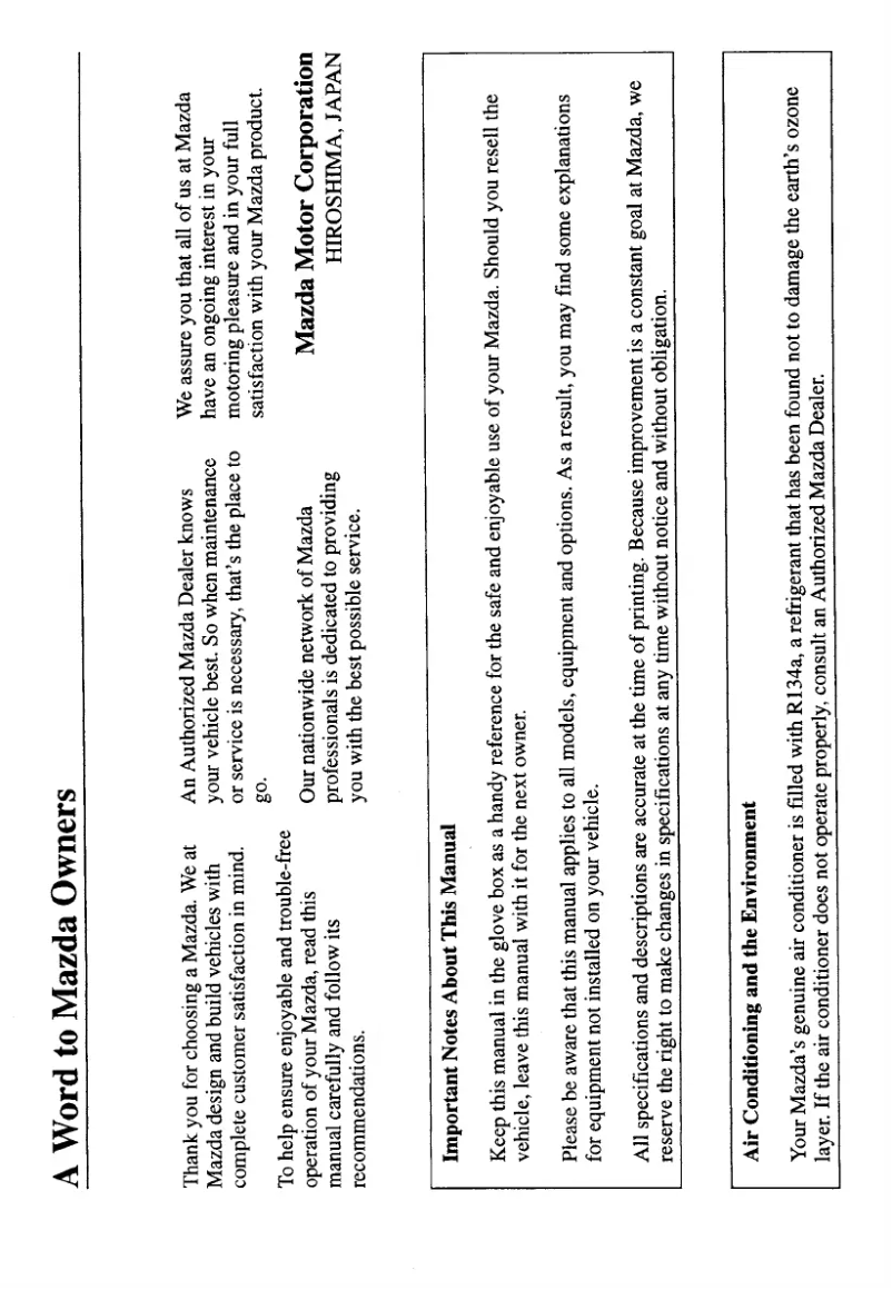 Imagen de la primera página del manual del dispositivo MX-5 (2000)