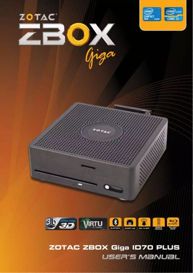 Página 1 del manual Manual de usuario Zotac ZBOX Giga ID70 Plus