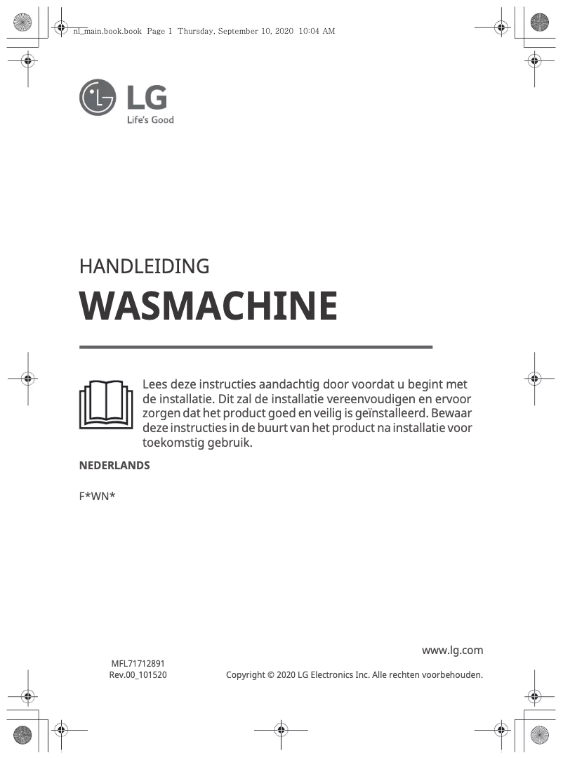 Página 1 del manual Manual de usuario LG F4WN708S1