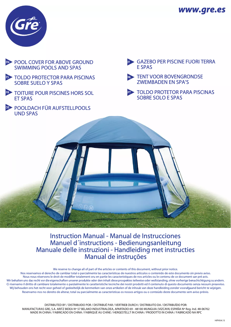 Imagen de la primera página del manual del dispositivo PH54