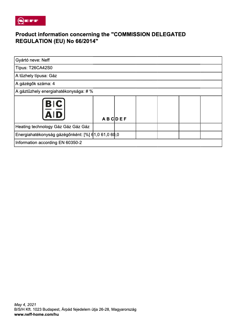 Imagen de la primera página del manual del dispositivo T26CA42S0