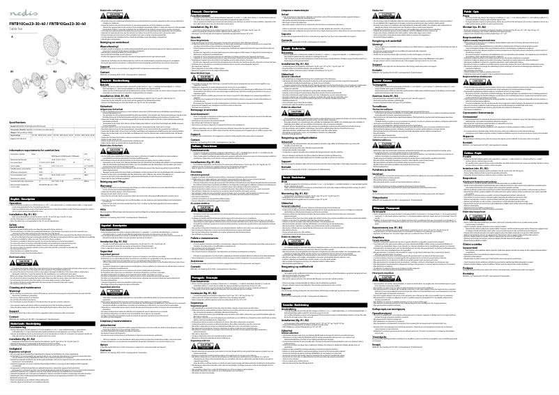 Imagen de la primera página del manual del dispositivo FNTB10CBK40