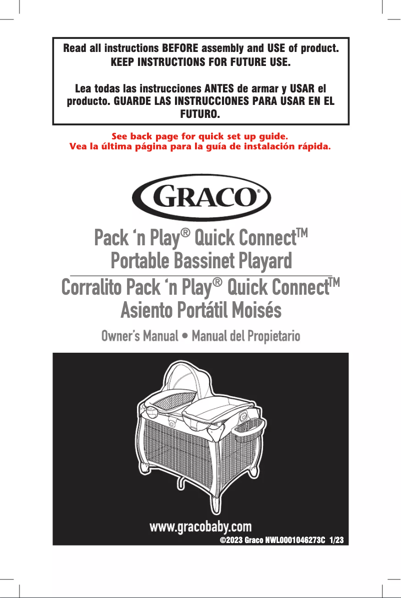 Página 1 del manual Guía de inicio rápido Graco Pack 'n Play Quick Connect