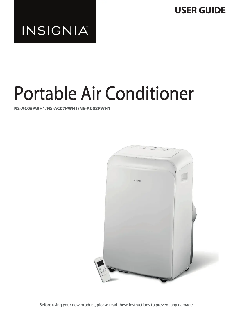 Página 1 del manual Manual de usuario Insignia NS-AC08PWH1