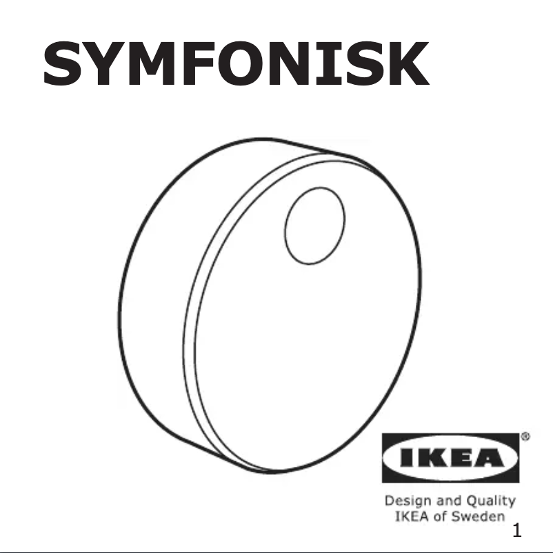 Página 1 del manual Instrucciones / montaje Ikea SYMFONISK