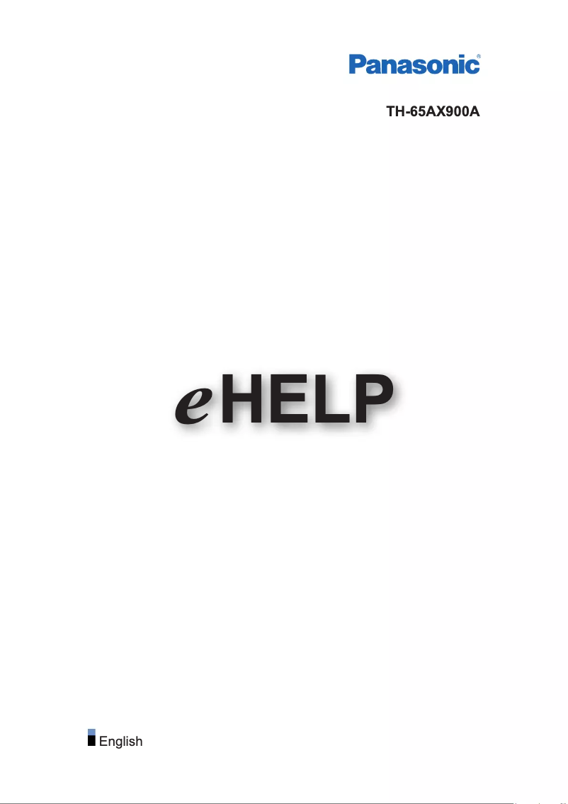 Imagen de la primera página del manual del dispositivo TH-65AX900A