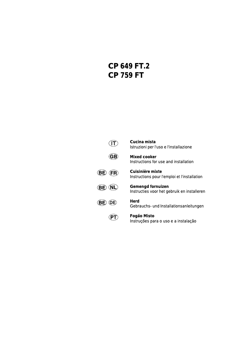 Imagen de la primera página del manual del dispositivo CP 759 FT
