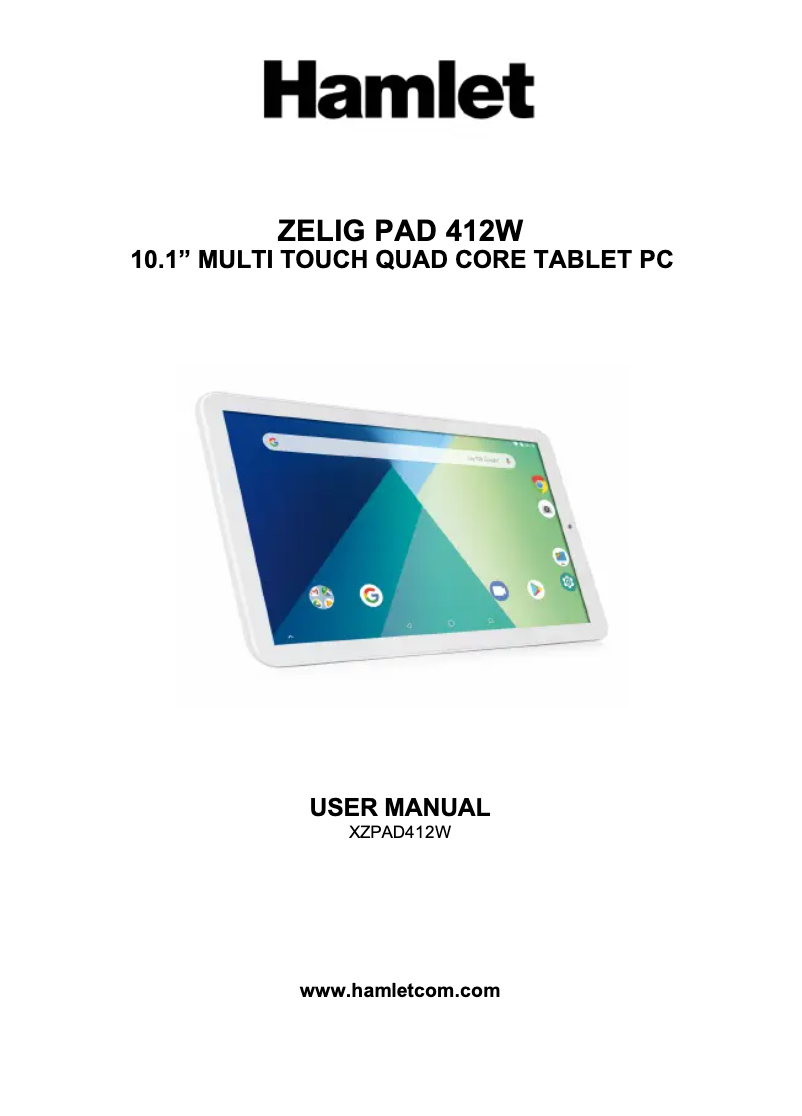 Página 1 del manual Manual de usuario Hamlet Zelig Pad XZPAD412W