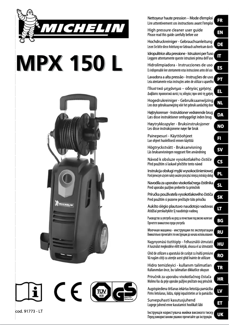 Imagen de la primera página del manual del dispositivo MPX 150 L