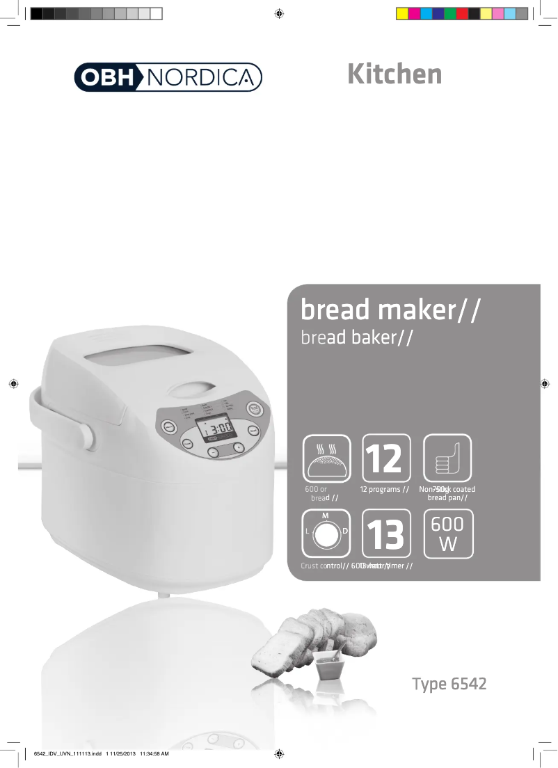 Página 1 del manual Manual de usuario OBH Nordica 6542