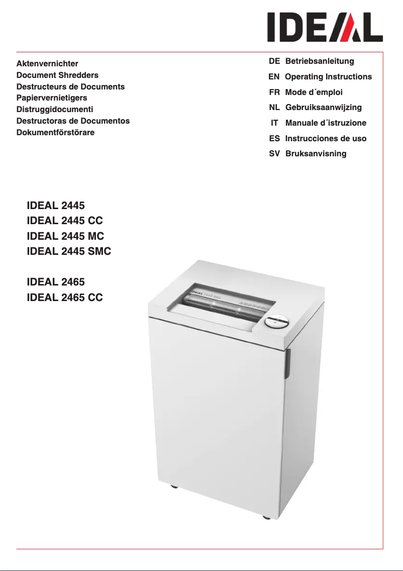 Imagen de la primera página del manual del dispositivo 2445 SMC