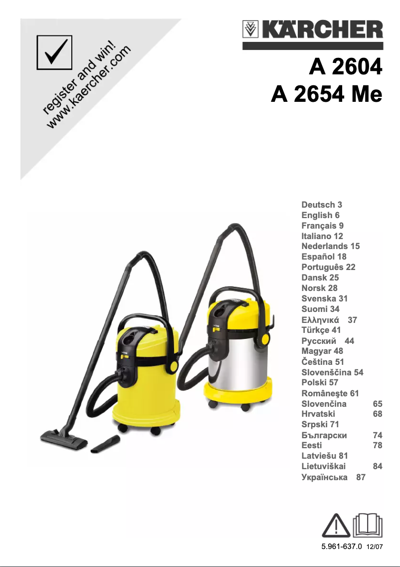 Imagen de la primera página del manual del dispositivo A 2654 ME