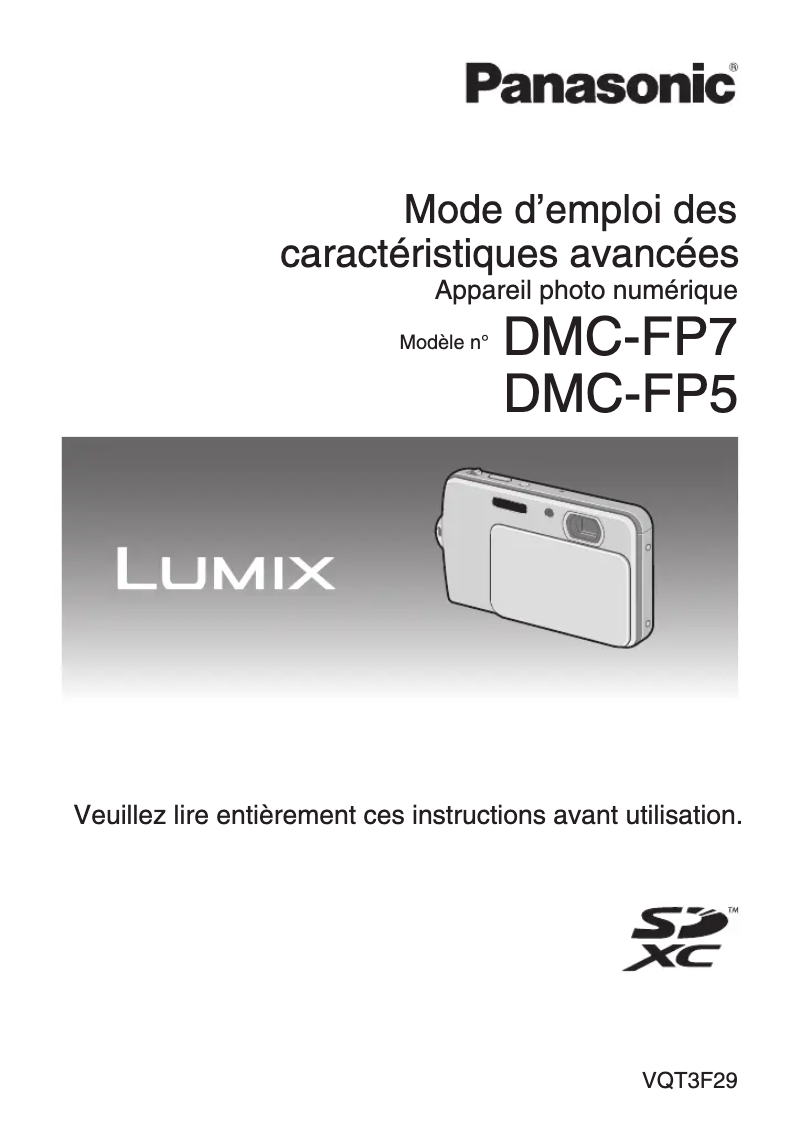 Imagen de la primera página del manual del dispositivo Lumix DMC-FP5