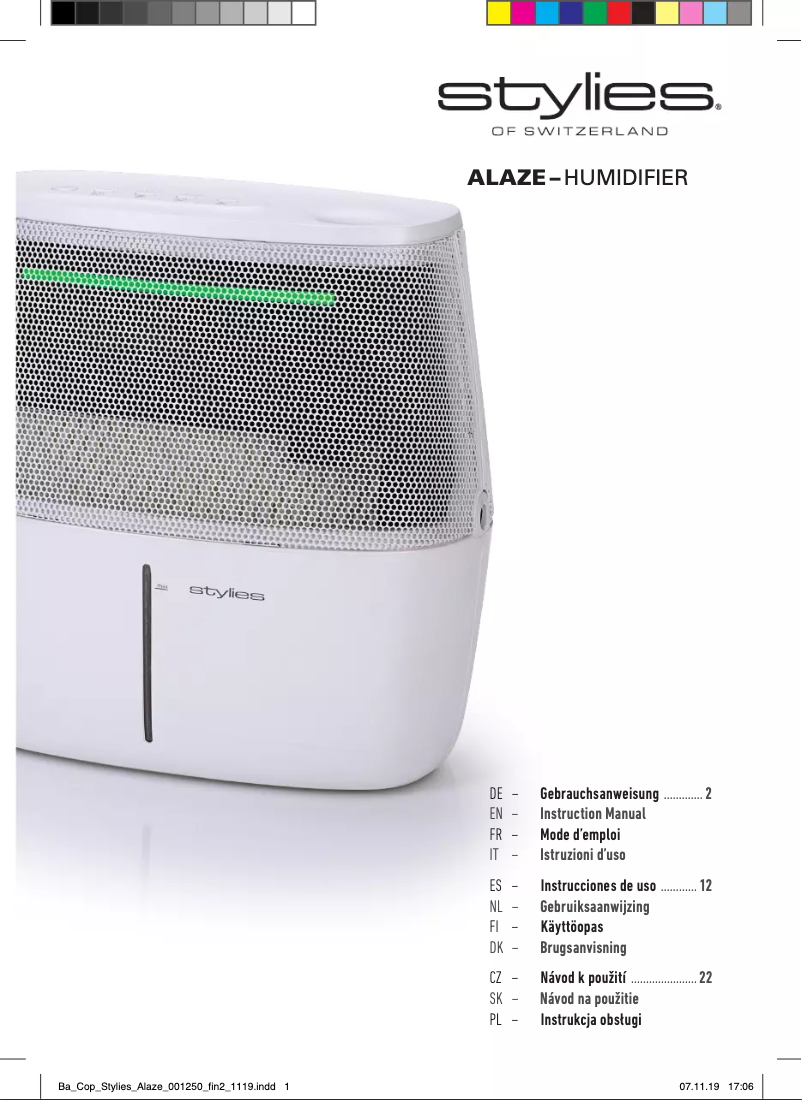 Página 1 del manual Manual de usuario Stylies Alaze