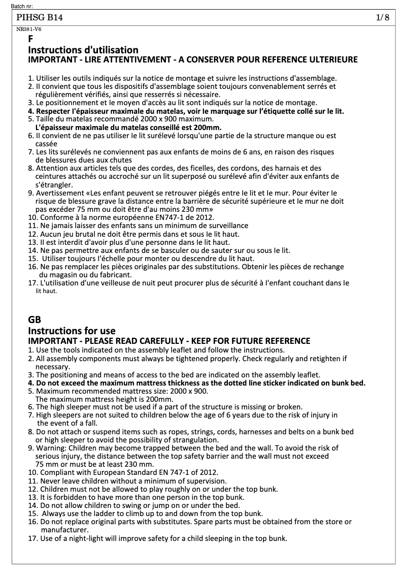 Imagen de la primera página del manual del dispositivo Charlotte