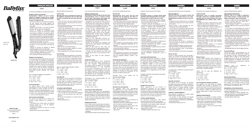 Página 1 del manual Manual de usuario BaByliss The Crimper 2165CE