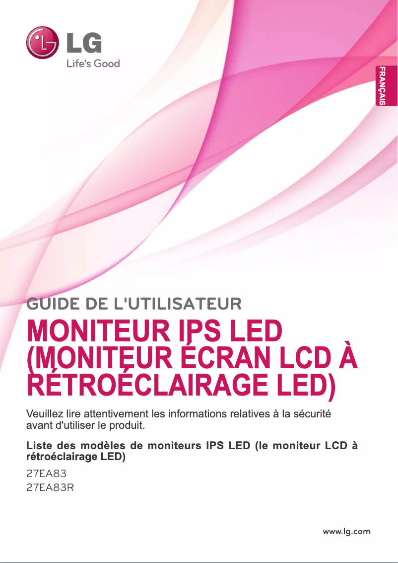 Imagen de la primera página del manual del dispositivo 27EA83R