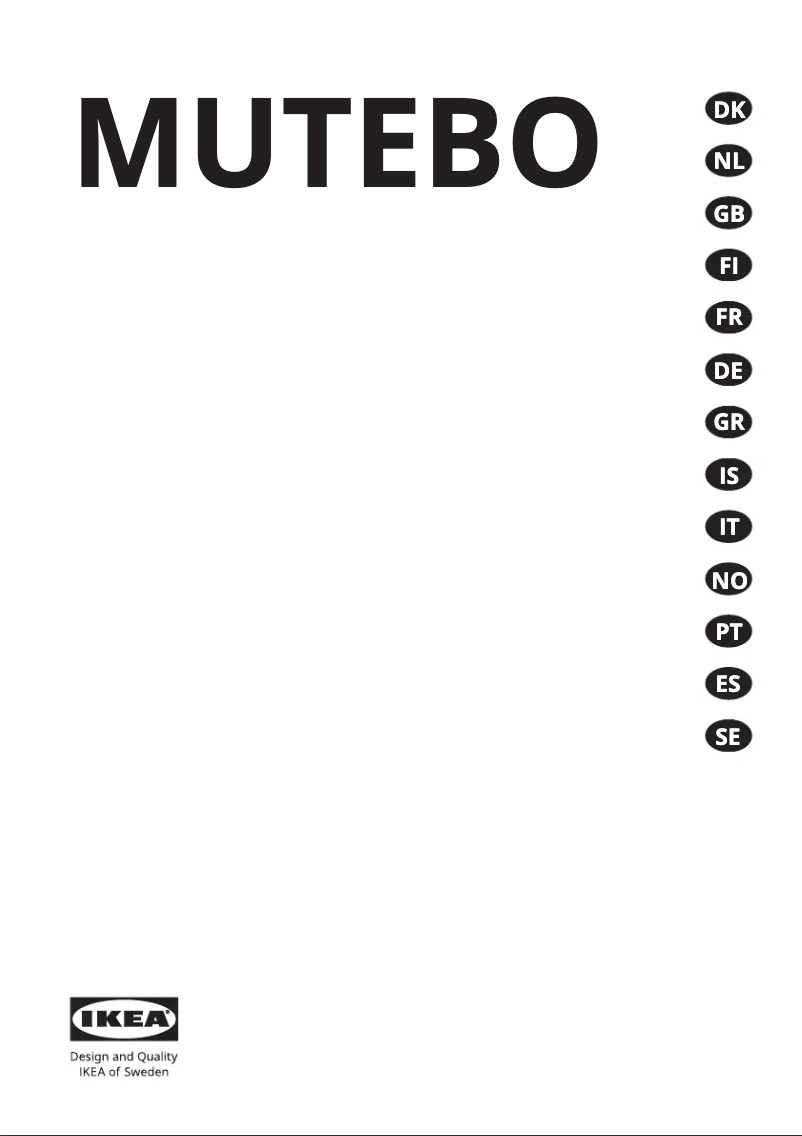 Página 1 del manual Manual de usuario Ikea MUTEBO 105.570.41
