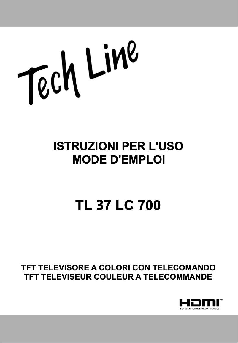 Imagen de la primera página del manual del dispositivo TL-37LC700