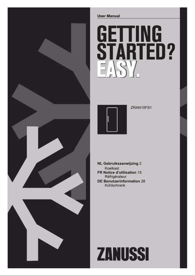 Página nº 1 - Manual de usuario AEG ZRAN10FS1