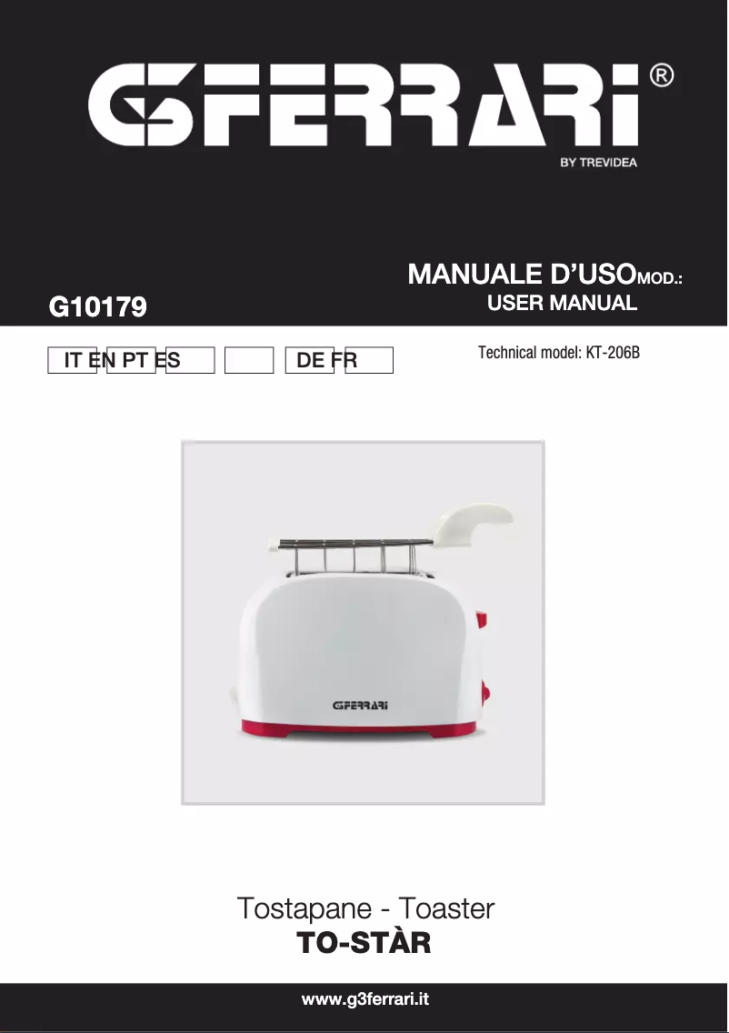 Imagen de la primera página del manual del dispositivo To-Stàr G10179