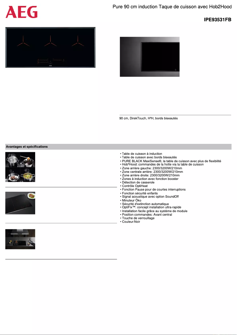 Página nº 1 - Ficha técnica AEG IPE93531FB