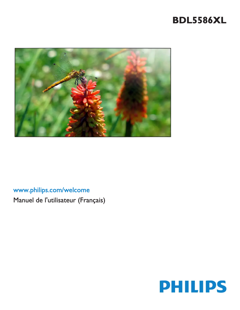 Imagen de la primera página del manual del dispositivo Signage Solutions BDL5586XL