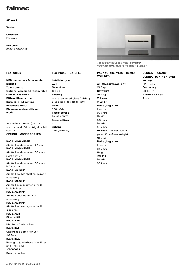 Imagen de la primera página del manual del dispositivo Air Wall