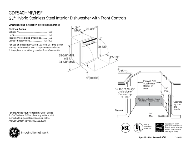 Imagen de la primera página del manual del dispositivo GDF540HMFES